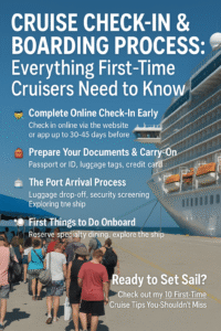 Read more about the article 🛳️ Cruise Check-In & Boarding Process: Everything First-Time Cruisers Need to Know